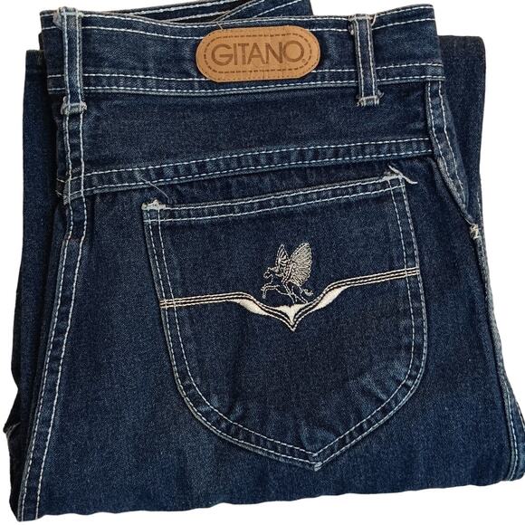 Gitano Vintage 80s Jeans Women 14 29"X32" Dark Wash High Rise Relaxed Straight - Picture 1 of 14